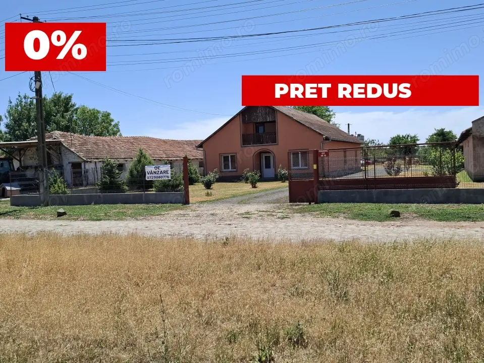 Proprietate mixtă de vânzare în Nădlac – Casă modernă + hală/grajd + teren mare