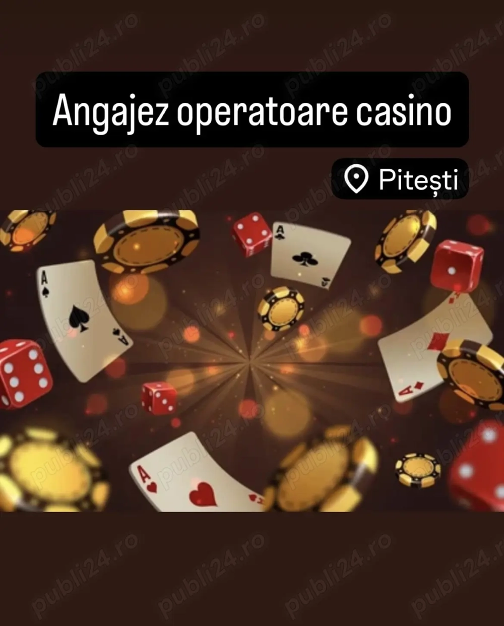 Angajez operatoare casino Pitesti.