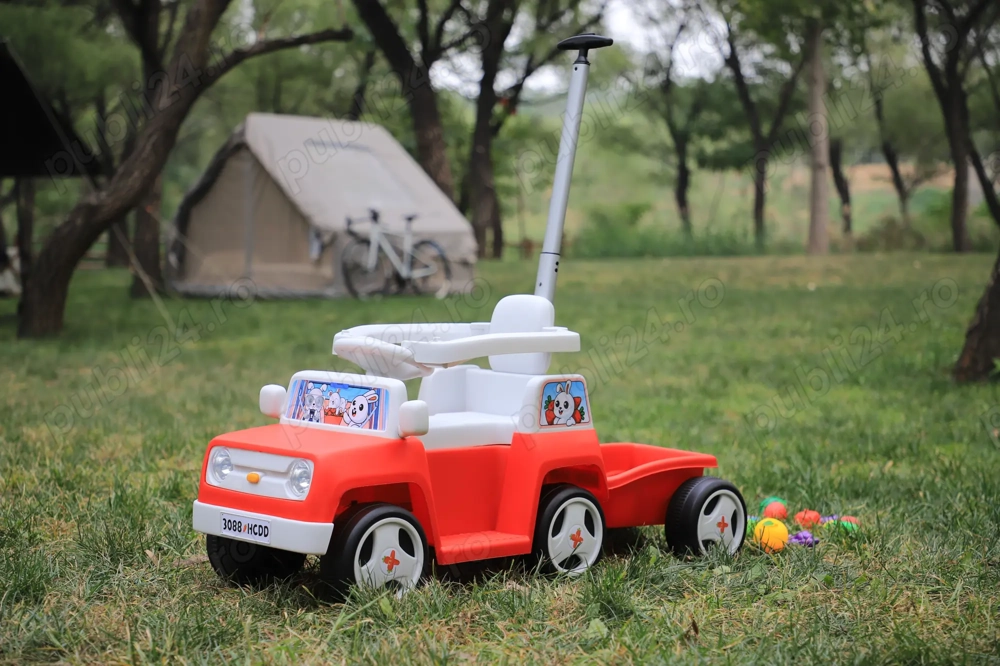 Masinuta 4 in 1 Kinderauto BJHC3088B 2x 30W 6V, RC si remorca 