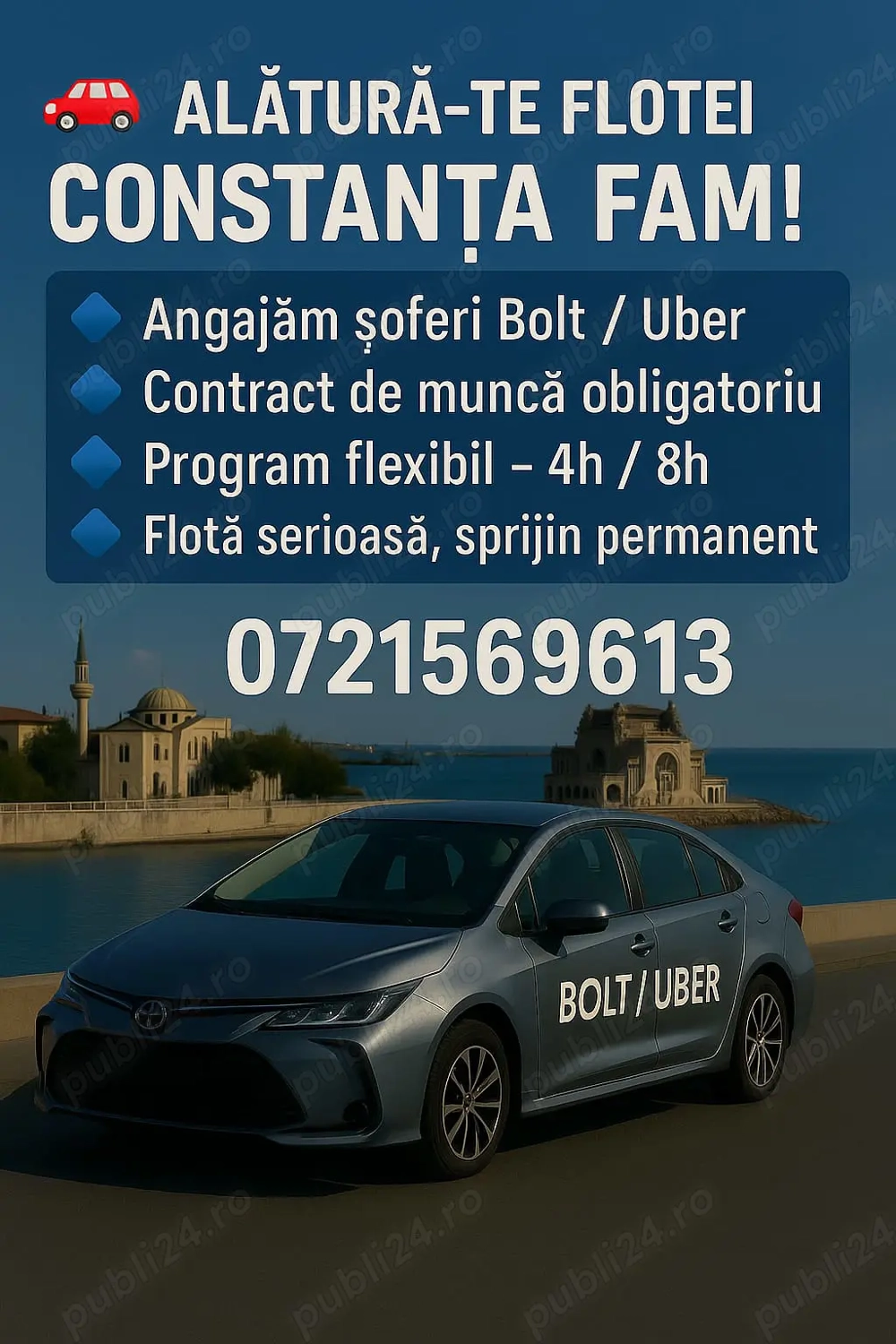 Angajam soferi uber bolt Constanta