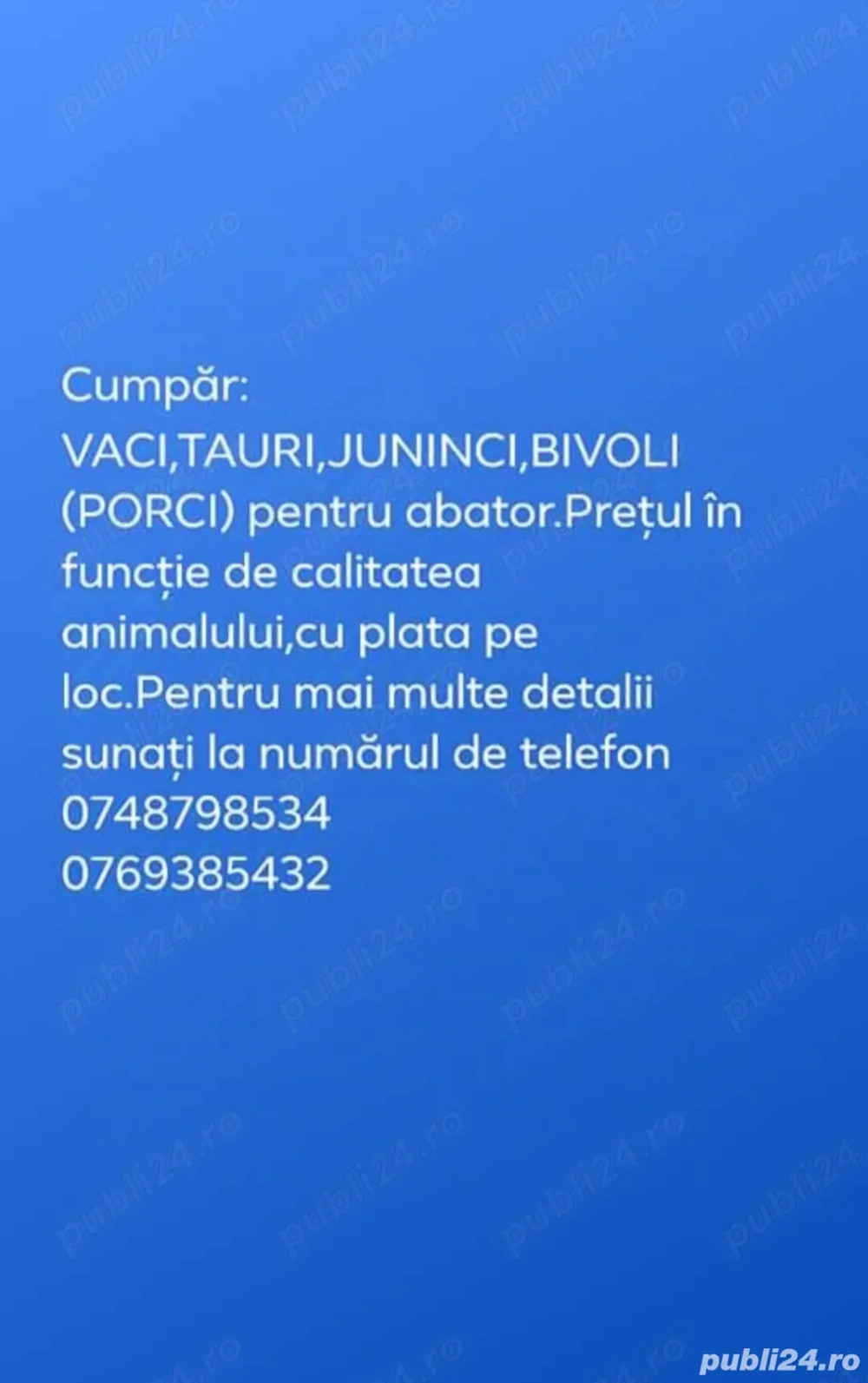 Animale pentru abator