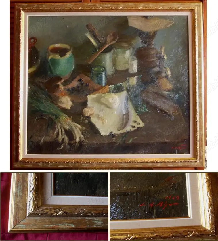 Leon Alexandru Biju   Natura statica (1969)   dimensiuni mari (lucrare facuta inainte de-a muri)