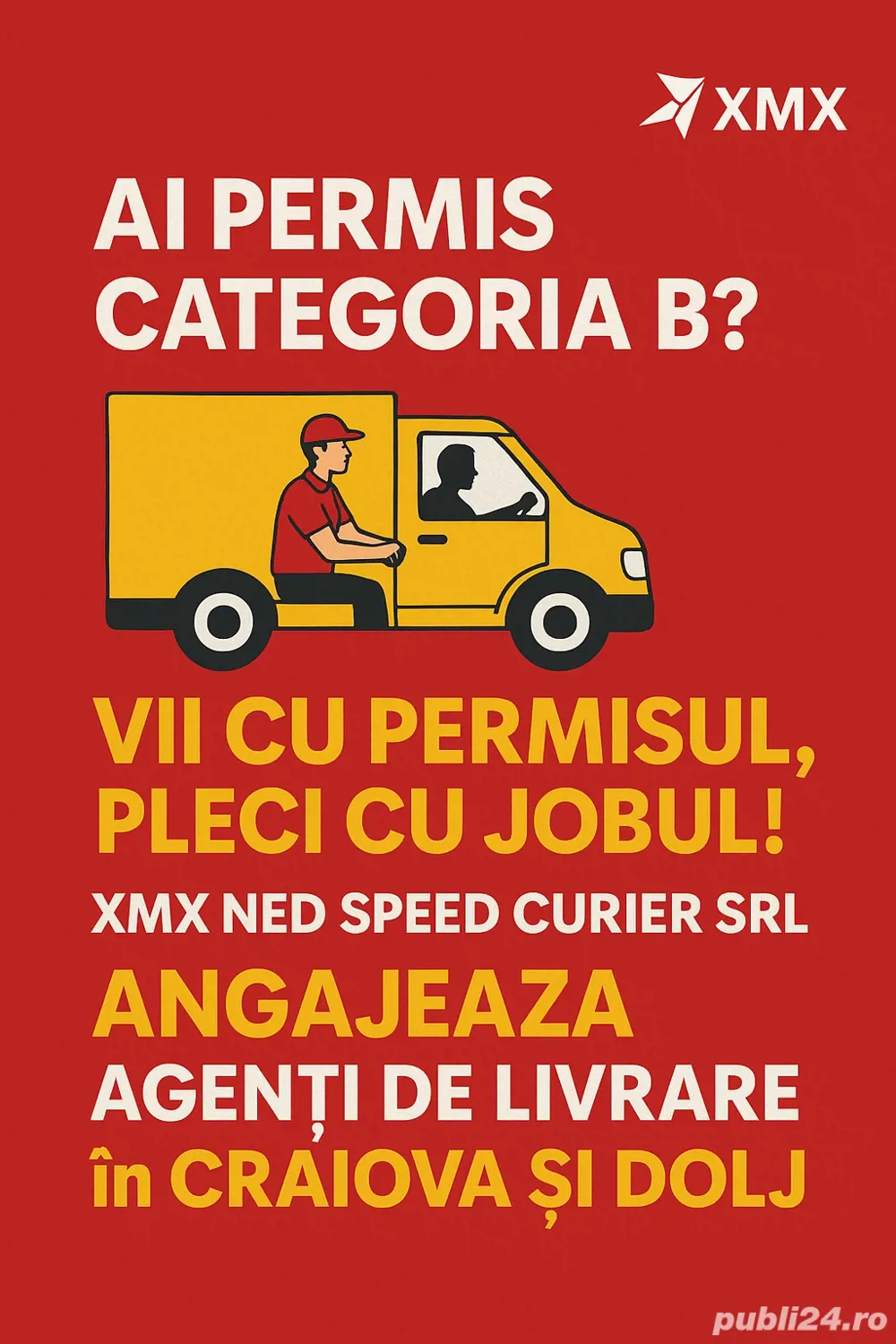 Angajam agenți de livrare pe rută fixa in județul Dolj 