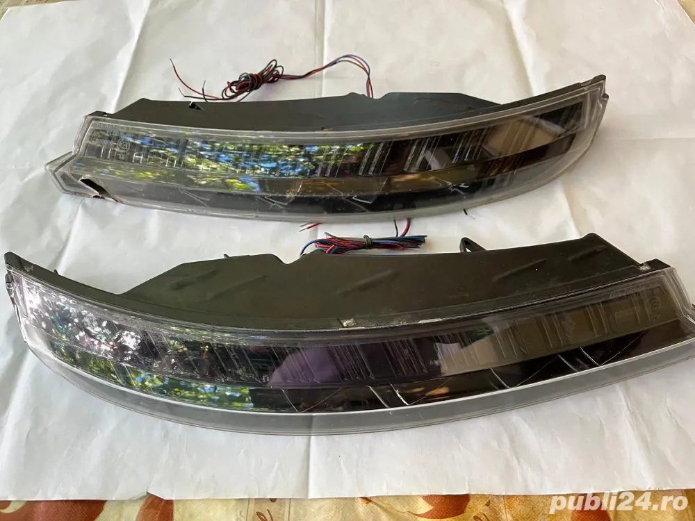 Proiectoare led drl / lumini de zi compatibile Audi A6/S6 2004-2011 sau VW Passat B6 2006-2010