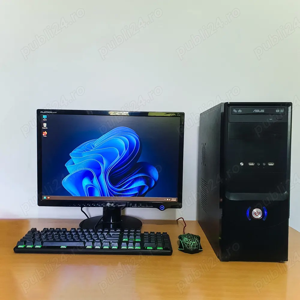 Unitate PC Intel i5 | 8GB RAM | SSD | Sursa 500W+ Monitor 22" + Tastatura + Mouse + WiFi