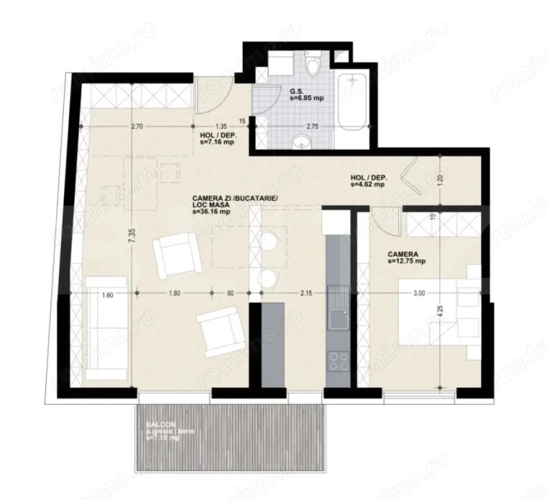 Apartament cu 2 camere, bloc nou, 67 mp, zona Dorobantilor