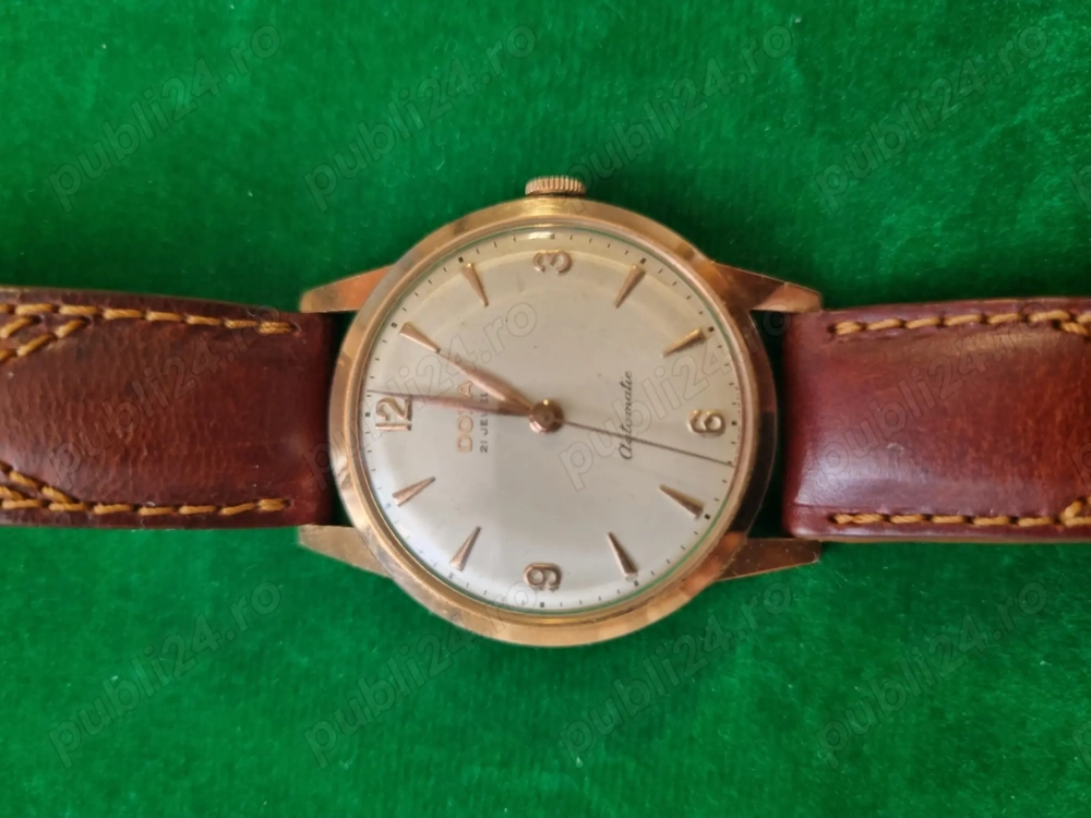 Doxa automatic, aur masiv 14k, swiss made, model rar