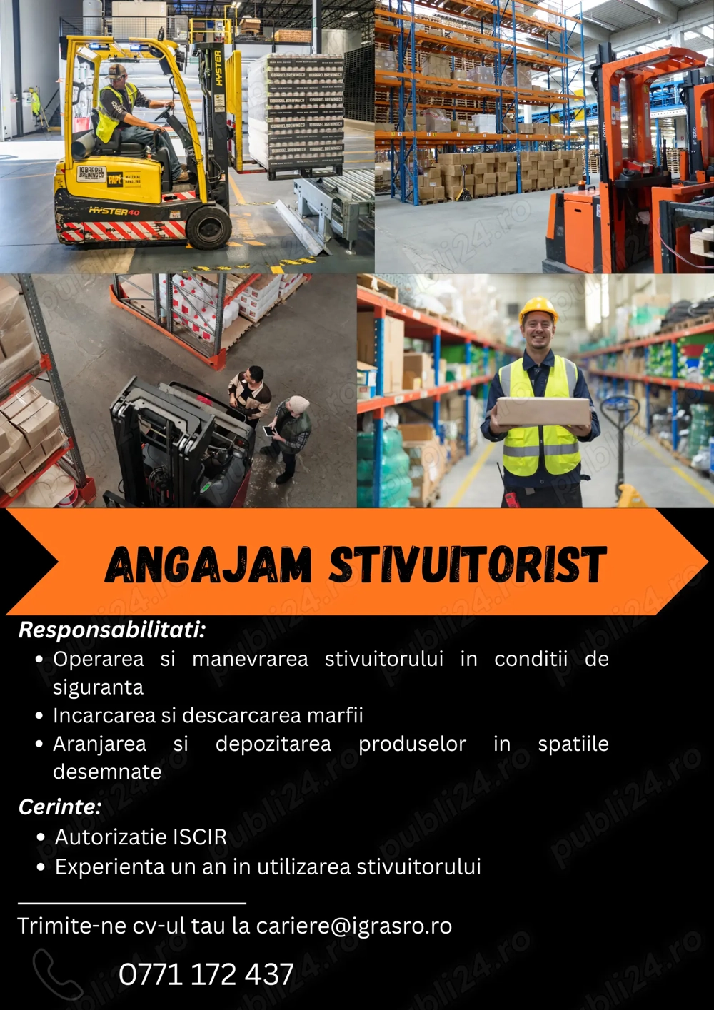 Igrasto HR angajeaza Stivuitorist