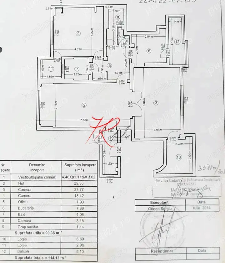 Vanzare apartament 3 camere Obor, Bloc mic
