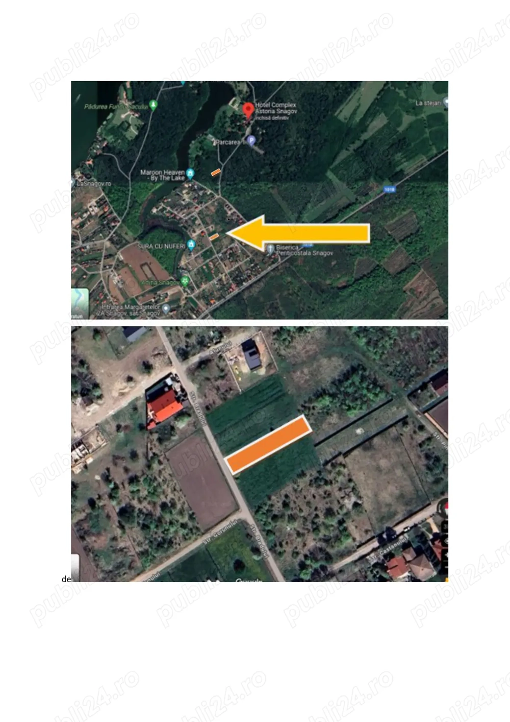 Teren Snagov 998 mp -langa Astoria