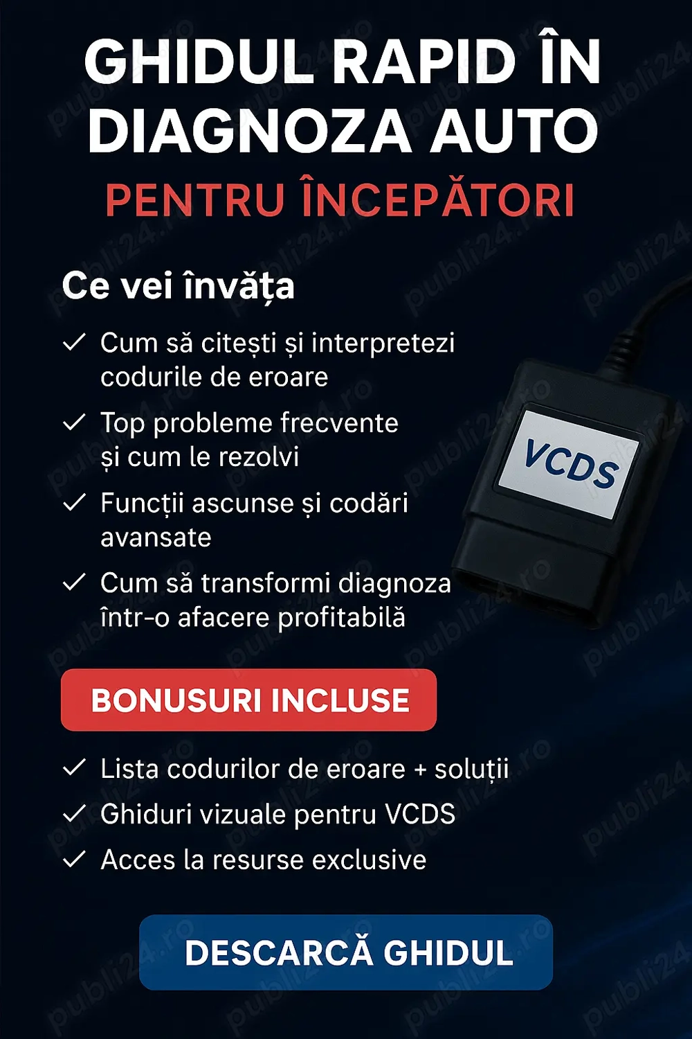 Ghid Rapid Diagnoză Auto VAG – 100 capitole + Licență Revânzare