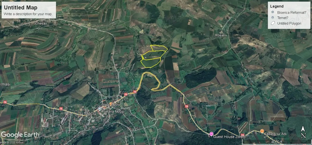 Vand teren 20.75 ha Mociu jud Cluj