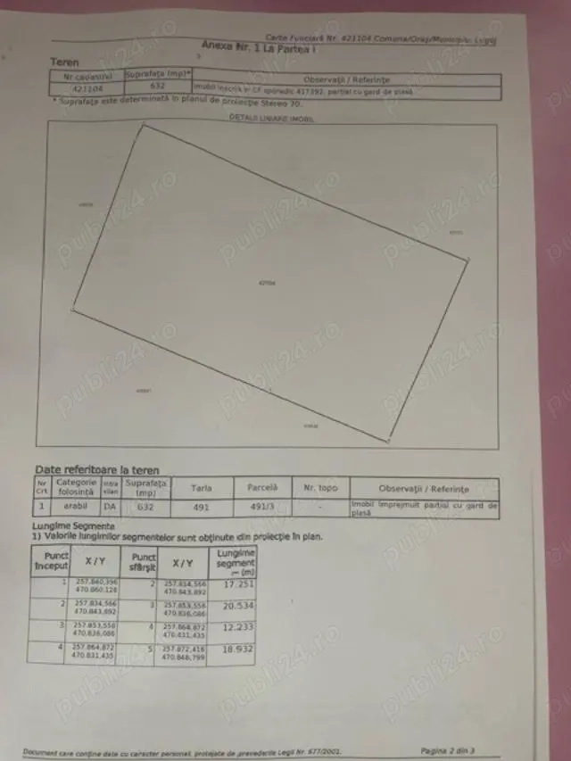 Vand teren intravilan , 632 mp, str.Decebal Vand teren intravilan , 632 mp, str.Decebal