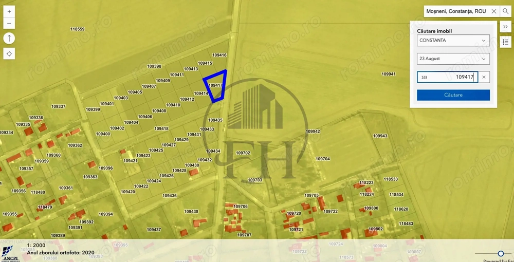 Teren intravilan de vanzare Mosneni, 23 August
