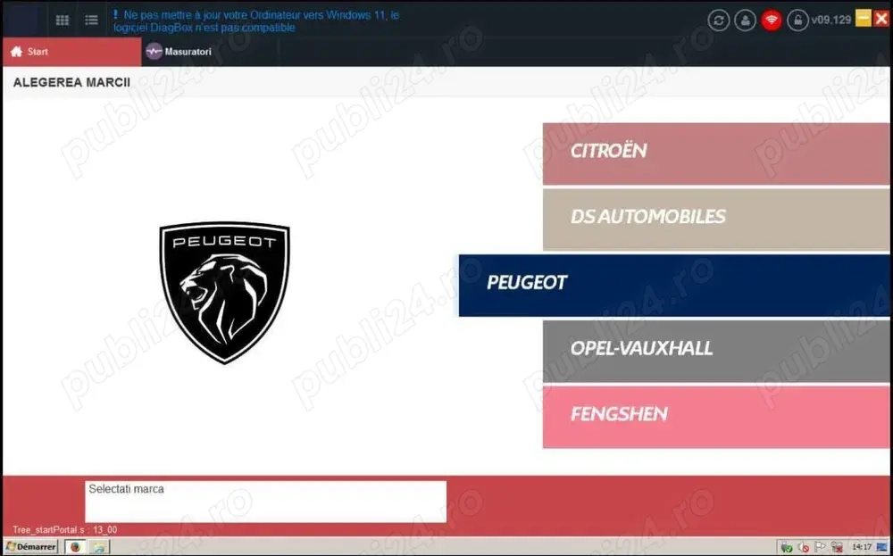 Oferim diagnoza/tester psa peugeot citroen ds opel