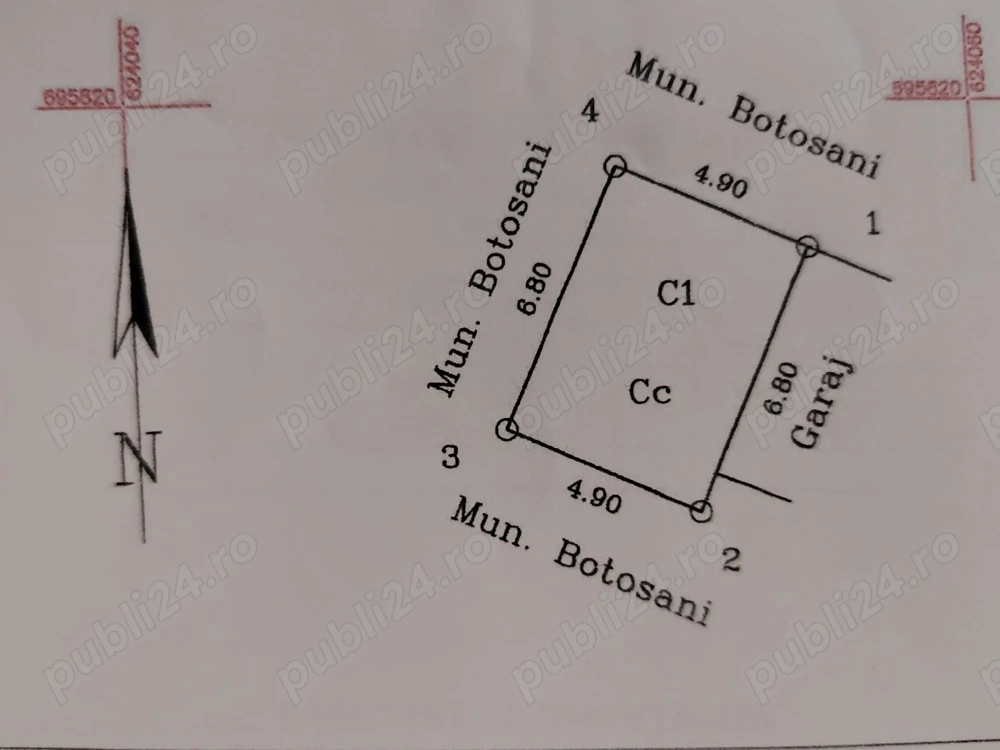 Garaj dublu + grădină lipită   Botoșani, Stadion