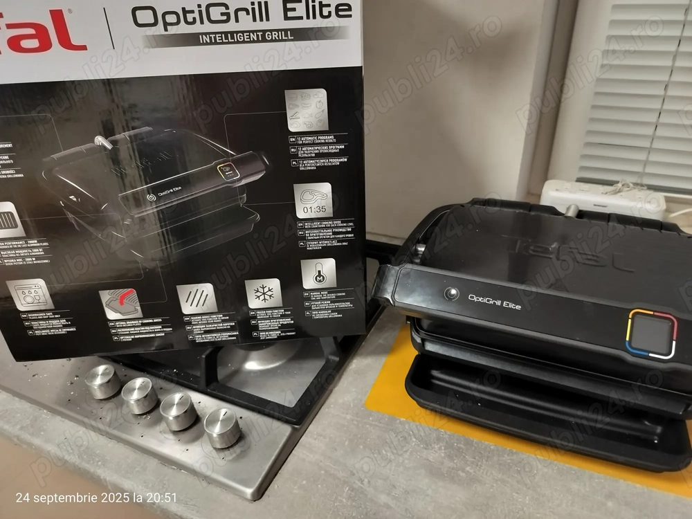 Grătar electric Tefal OptiGrill Elite,12 programe automate 