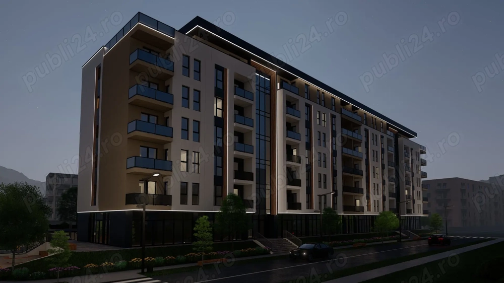 PROIECT NOU   BLOC dispus pe P+5E+ER, apartamente cu 1, 2 si 3 camere