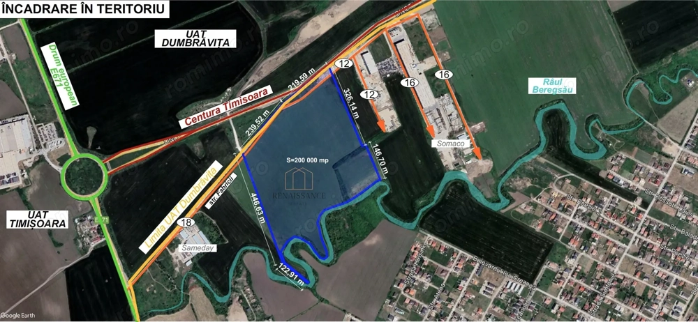 Dumbravita 20 Hectare- PUZ Aprobat | Teren Industrial - Hale Productie