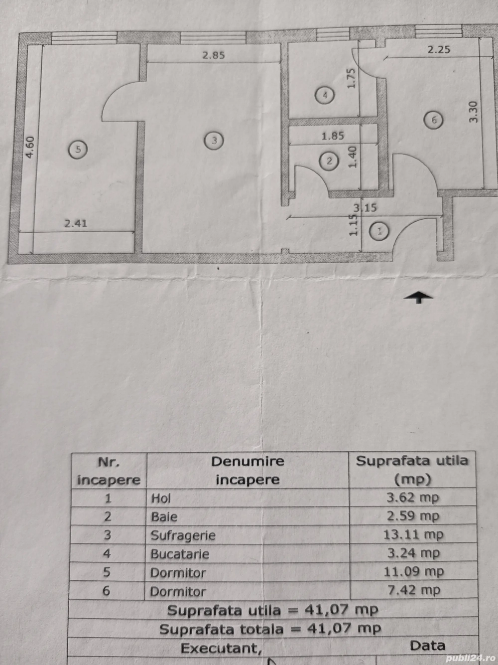 Vând apartament cu 3 camere 