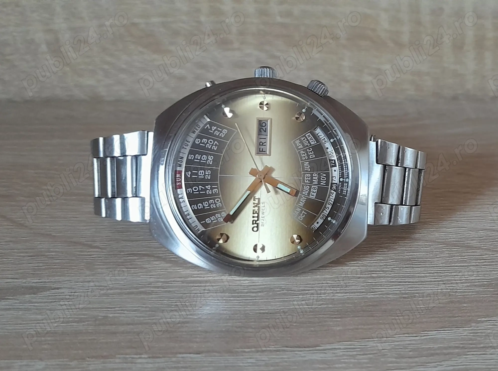 Ceas Orient multi year calendar automatic din anii '70 Superb