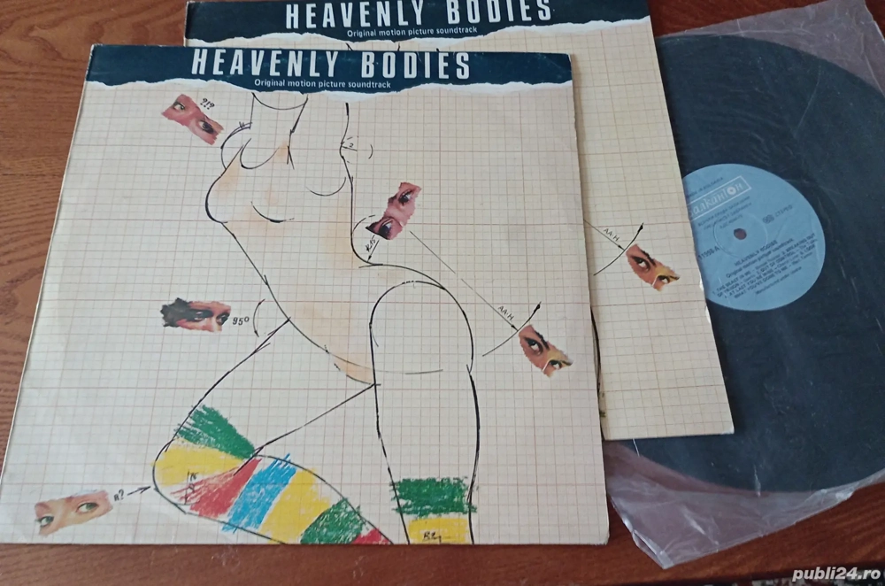 2 Discuri albume vinil Heavenly Bodies, muzica dansantă de gimnastică aerobică, 1987