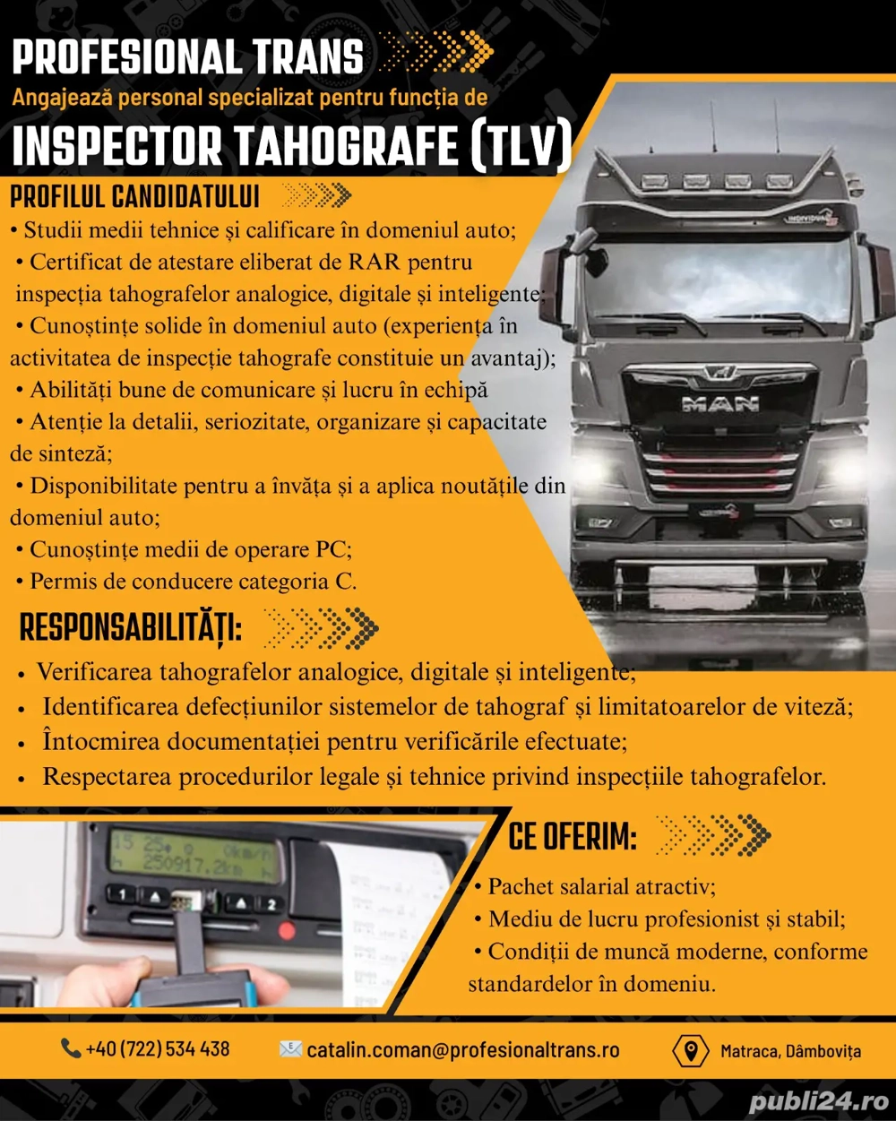 Inspector Tahografe  TLV