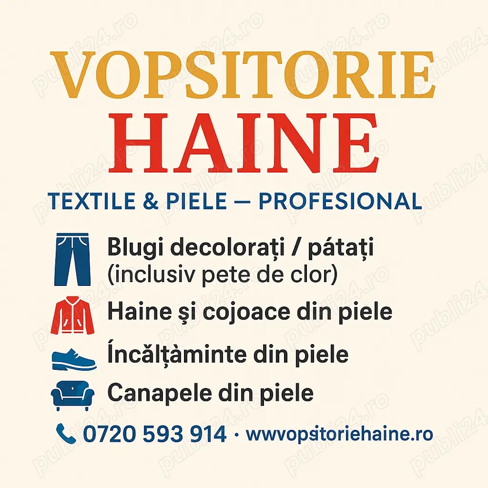 Vopsitorie haine textile 
