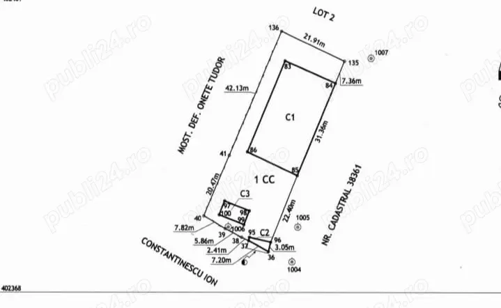 Teren cu sopron   Zona Vladesti  
