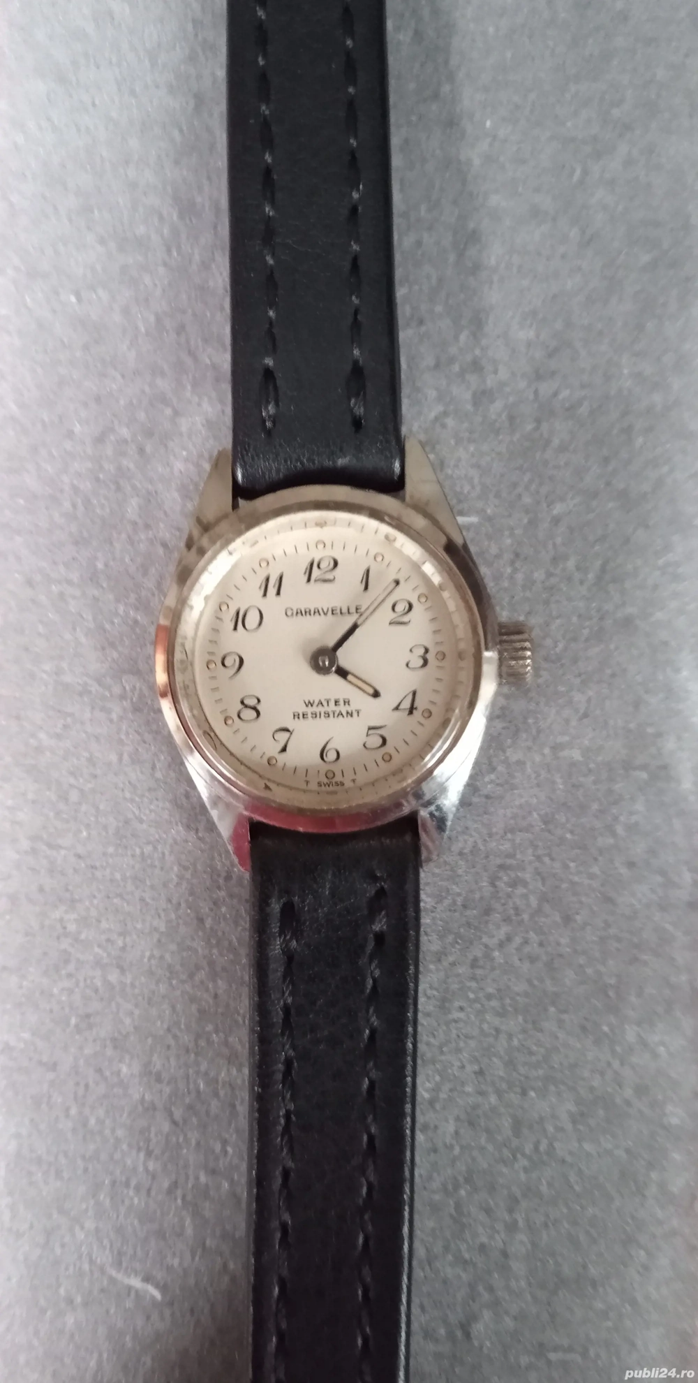 CEAS CARAVELLE by BULOVA SUISSE Made Vintage Analog, Argintiu cu Alb, Water Resistent, Curea, Cutie 