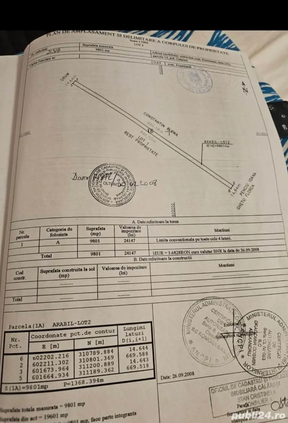 Vand teren Frumusani 11980m