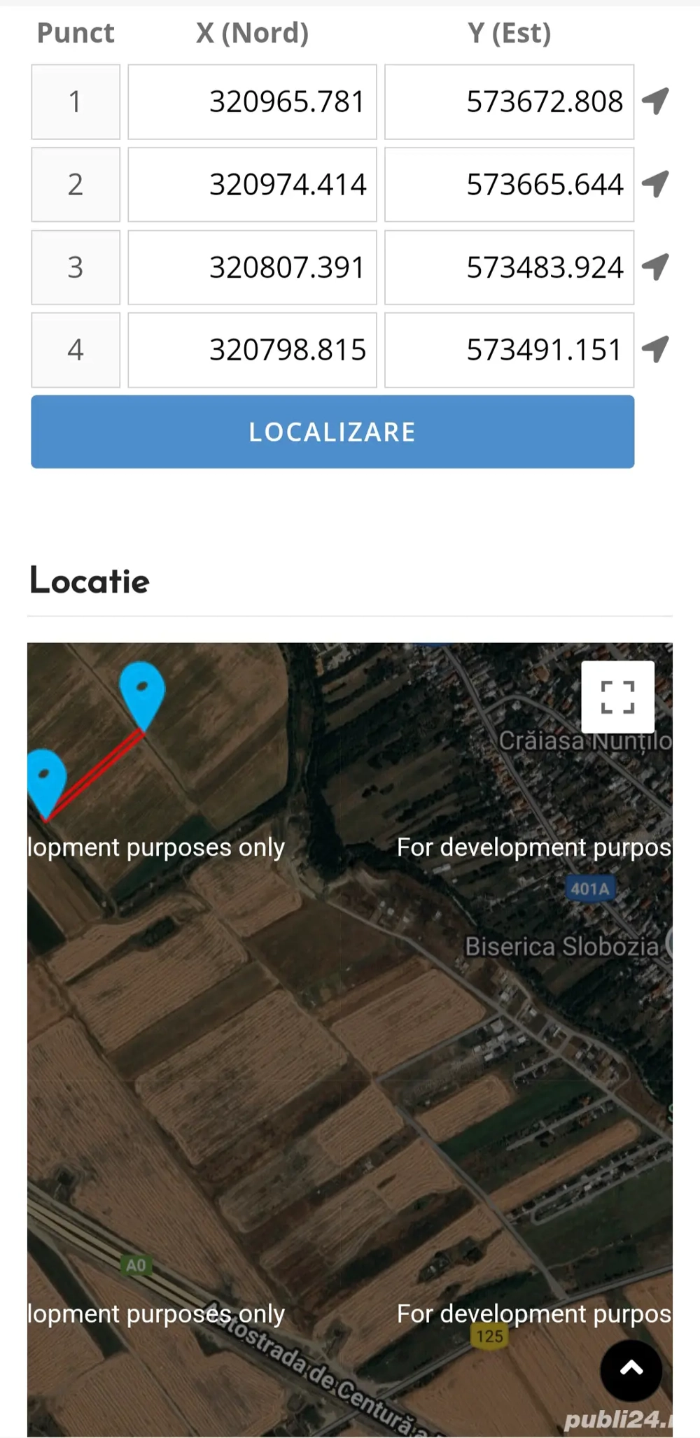 Vând teren extravilan în Domnești, Județul Ilfov 