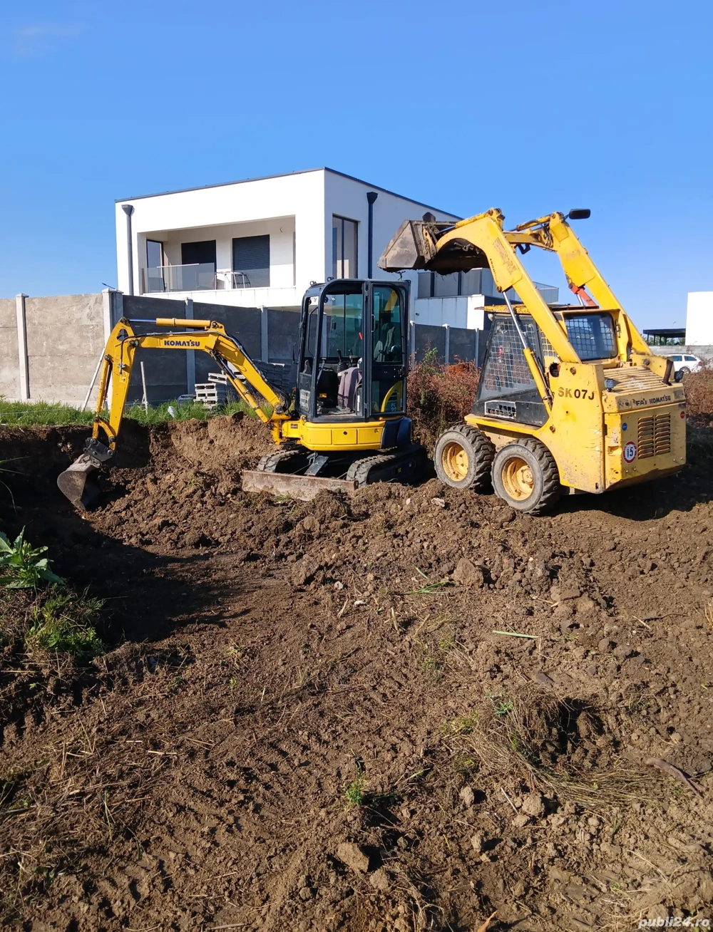 Săpături, drenaje,canalizari,demolări clădiri.