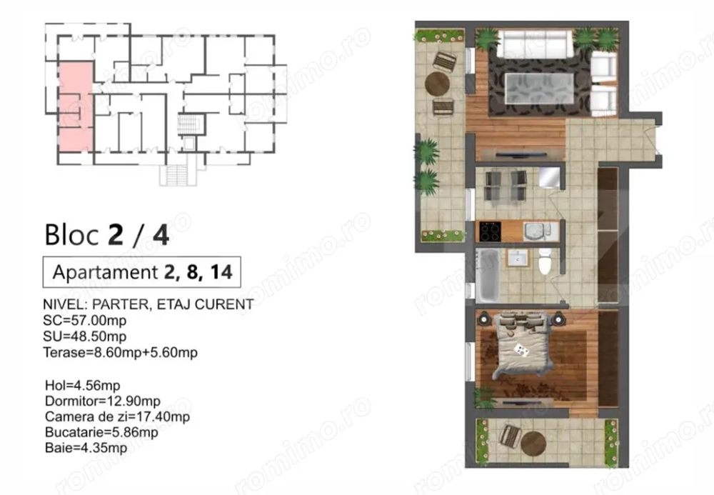 Apartament de vânzare – bloc nou, zona Zăvoaie, Kaufland Sud