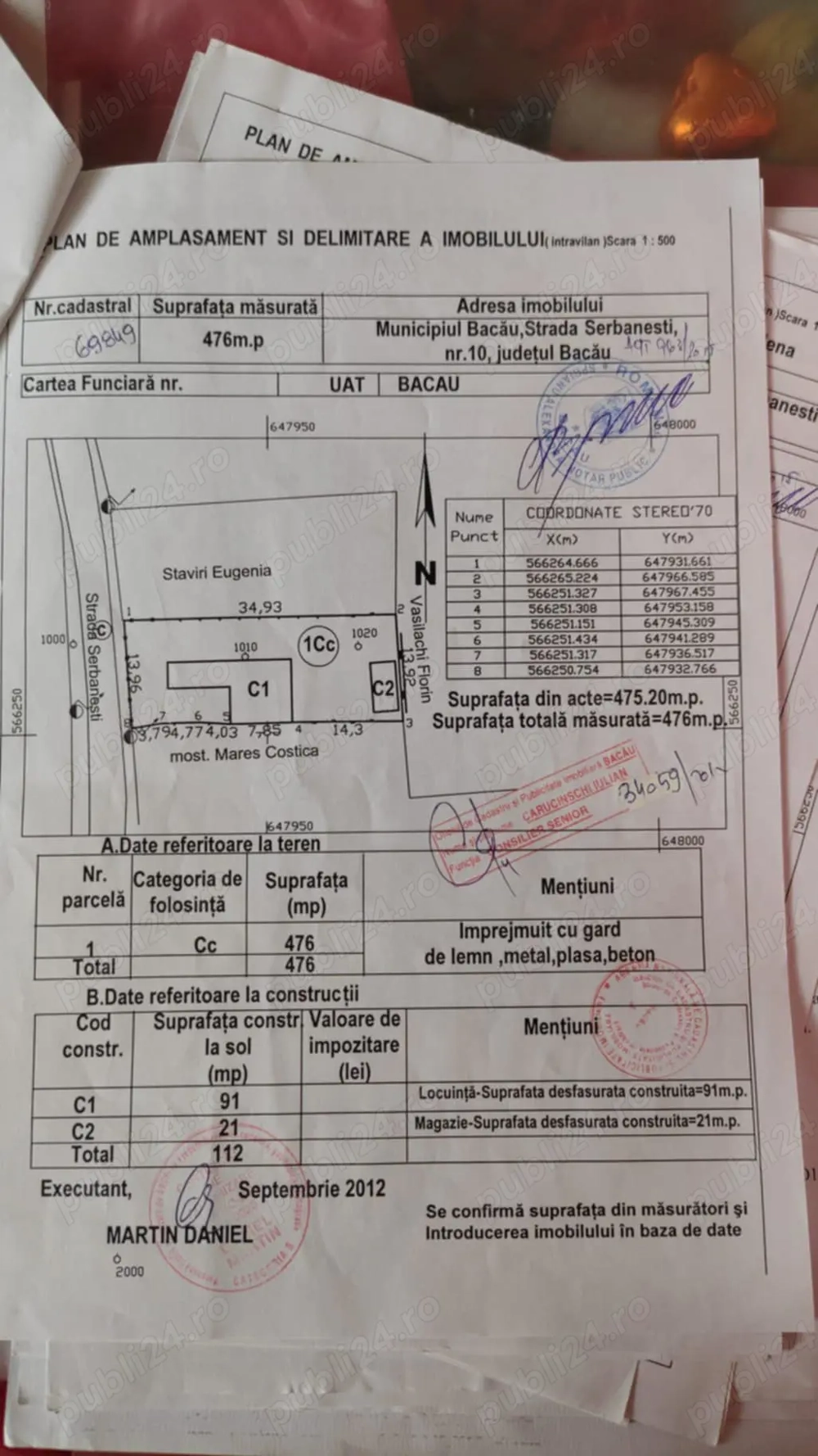 Vând casă și teren în Bacău