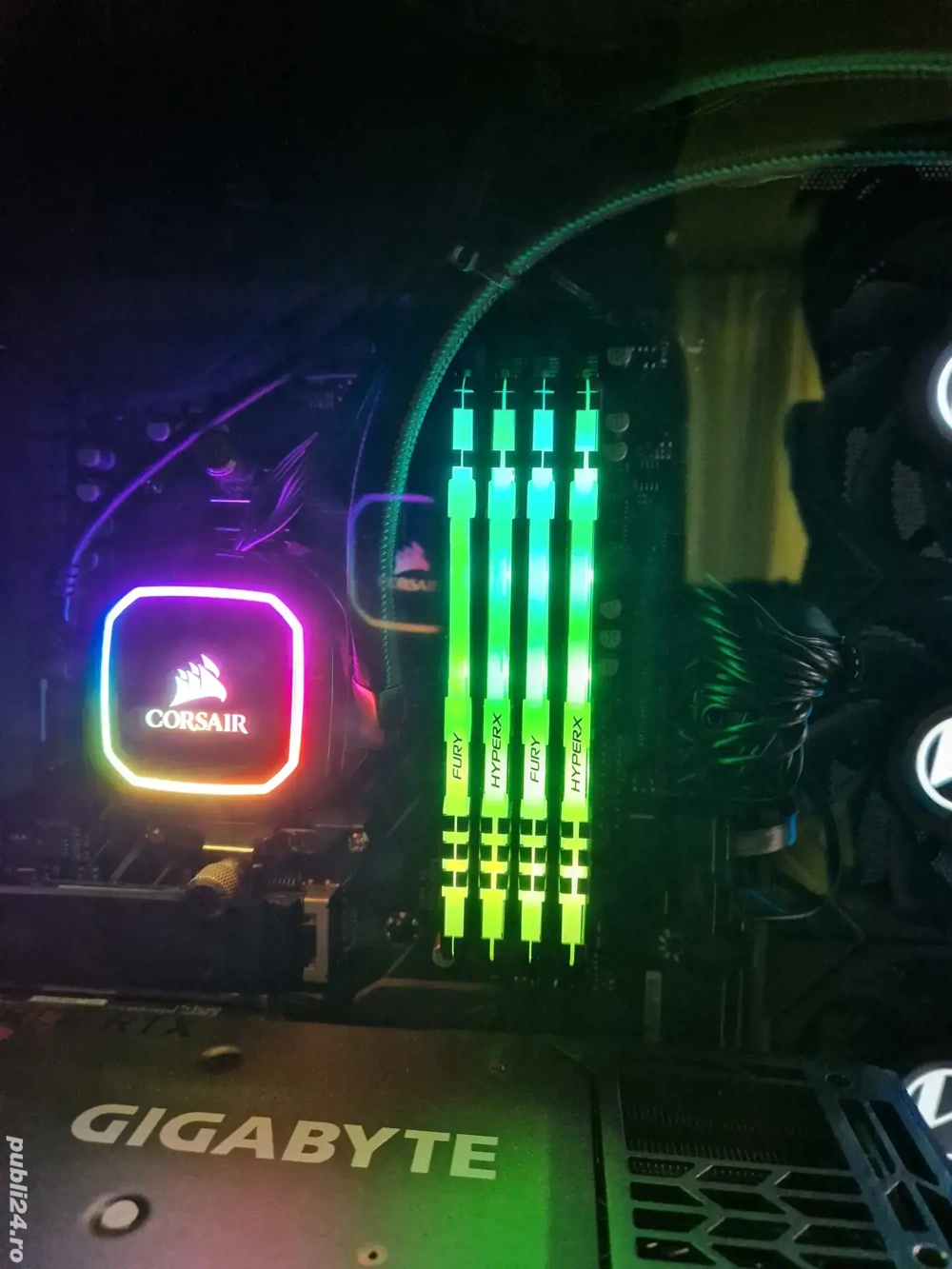 Memorii desktop KINGSTON HyperX Fury RGB 32GB ddr4 (4x8GB), 3000MHz