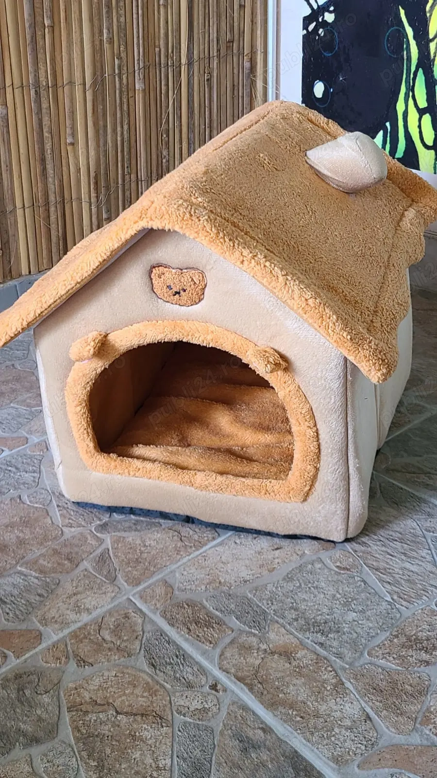 OFERTA! Casuta animale pufoasa   culcus caini si pisici Large NOUA!