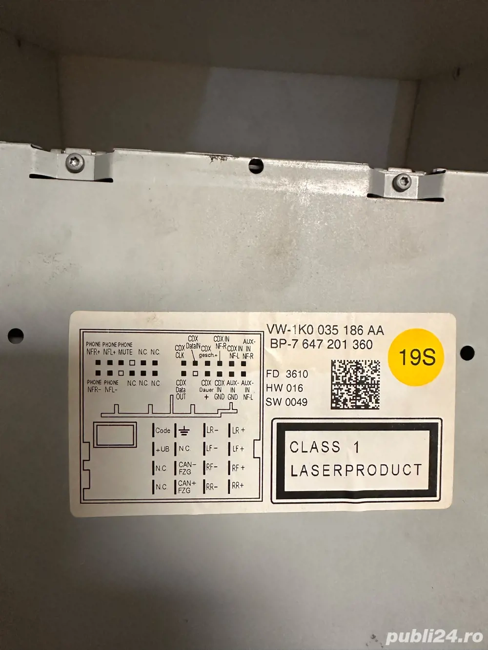 vand radio cd vw low Eu bvx rcd 310