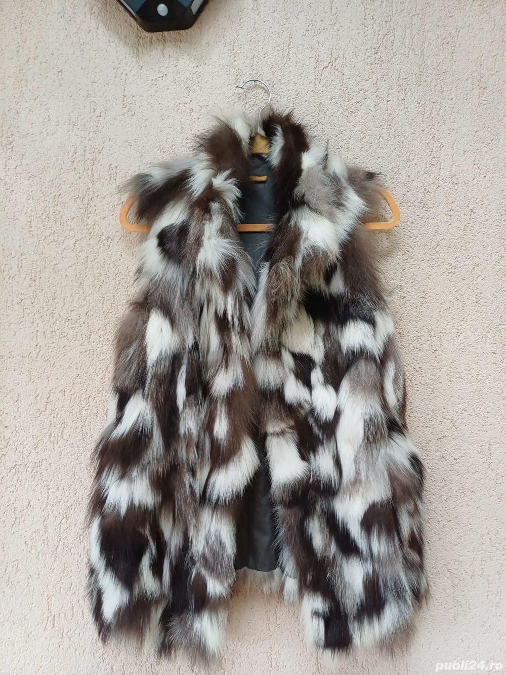 Vestă Blana Naturala Vulpe Argintie