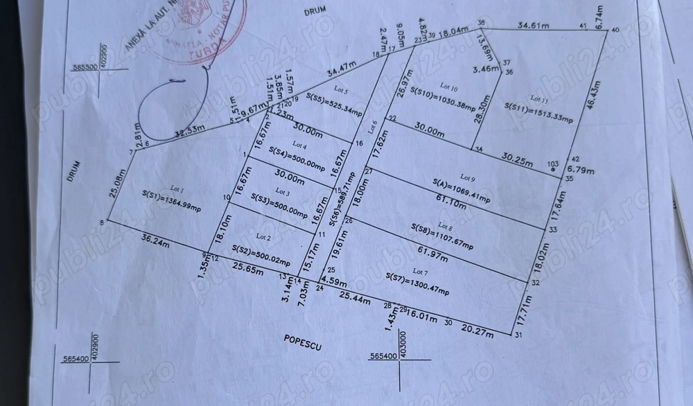 Parcele de teren de vanzare in Sandulesti, jud Cluj