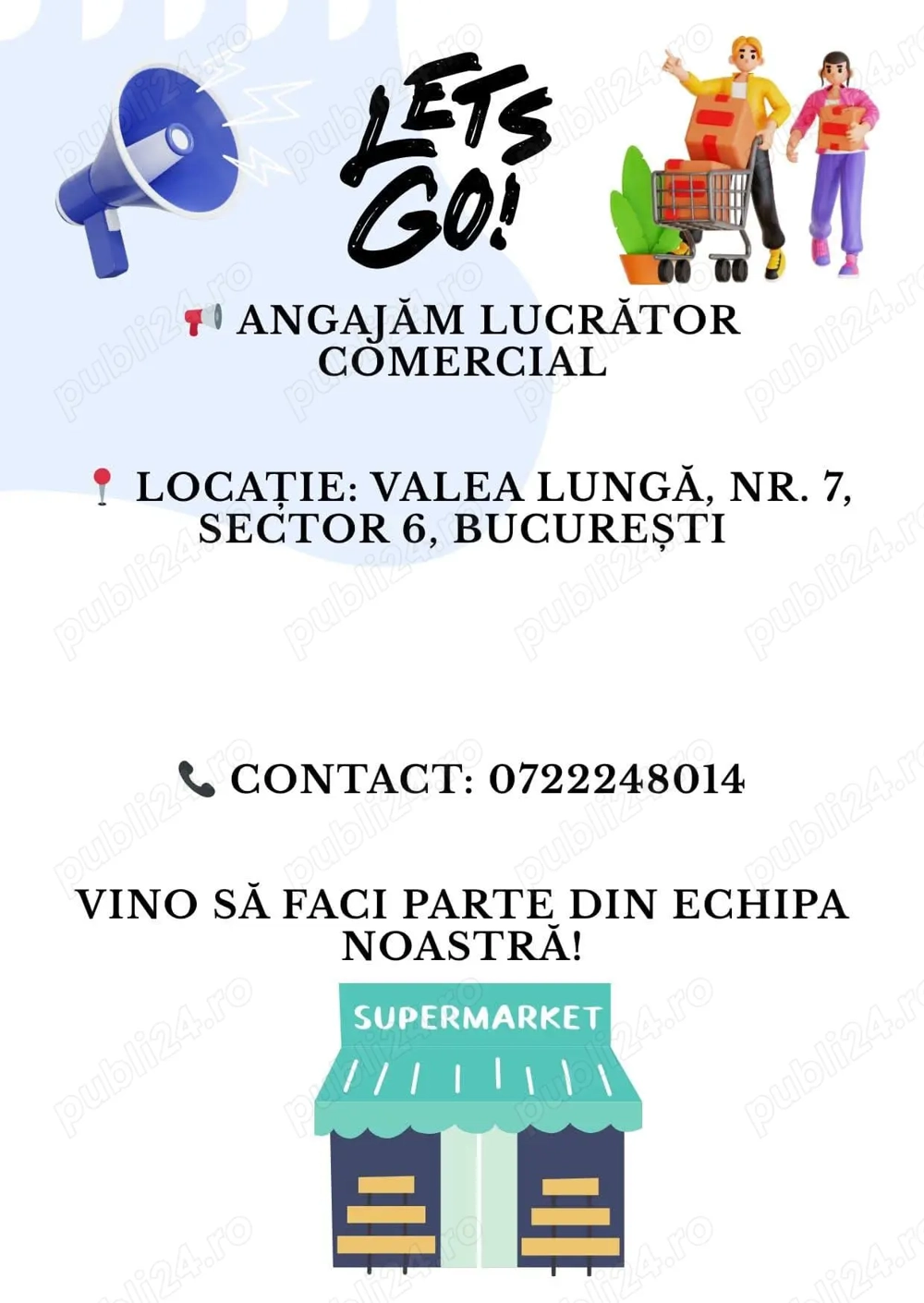 Angajam lucrător comercial  Angajam lucrător comercial