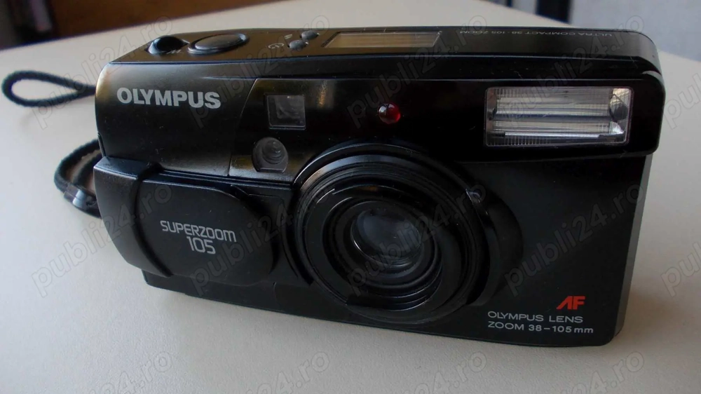 Aparat foto film OLYMPUS SuperZoom 105 camera cu pelicula automat,JAPAN