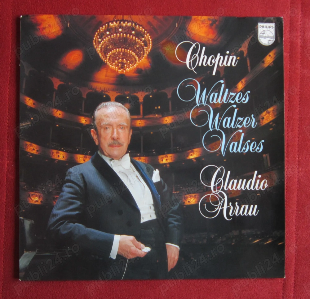 rar vinil Chopin pian Claudio Arrau -Waltzes Walzer Valses 1980 impecabil