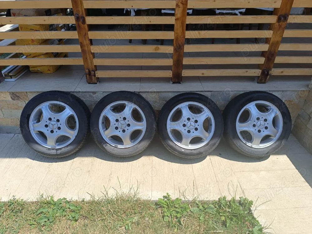 Jante aliaj R15 Mercedes set, roata rezerva, carlig tractare