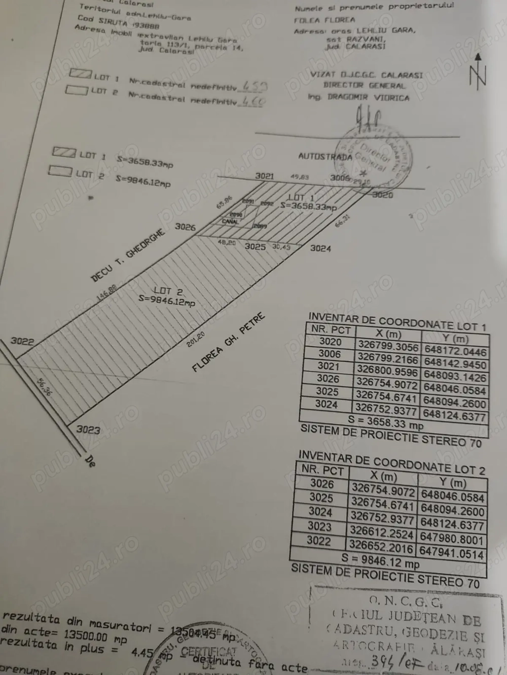 Vânzări teren extravilan 