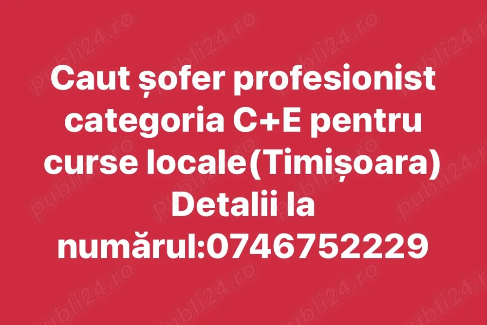 Caut șofer categoria C+E