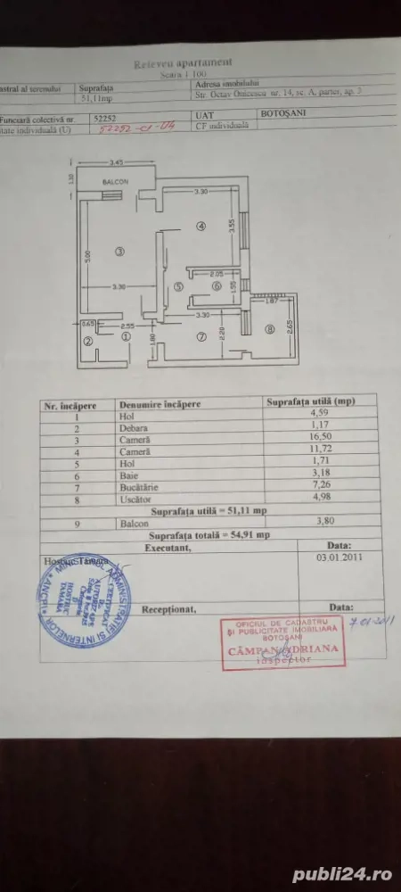 vanzare apartament 2 camere