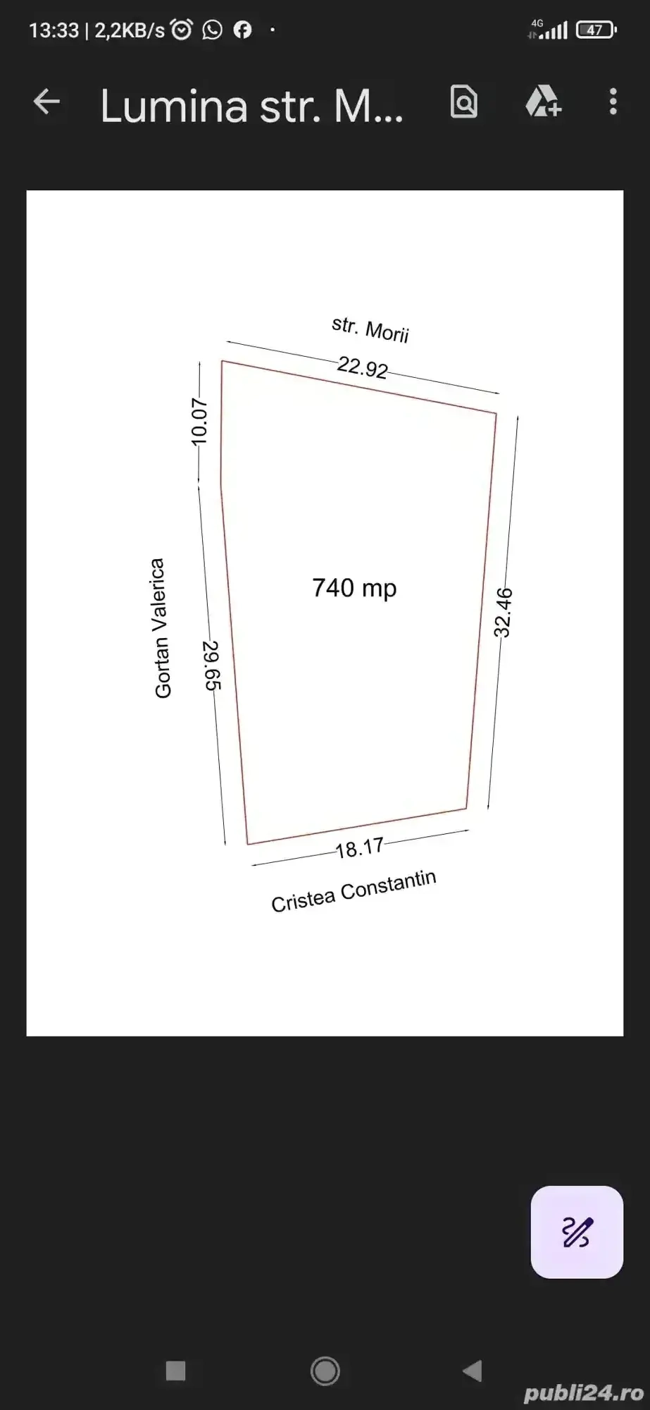 Oferta Teren Lumina 740 mp Oferta Teren Lumina 740 mp
