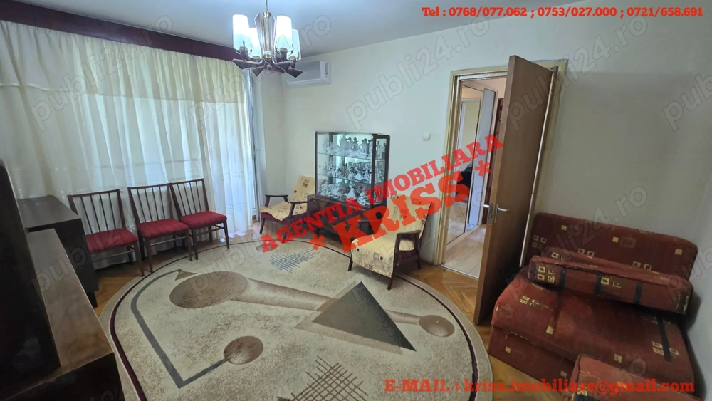 Apartament 3 Camere NEGRU VODĂ Confort 1 Semidecomandat Liber Centrală Termică 