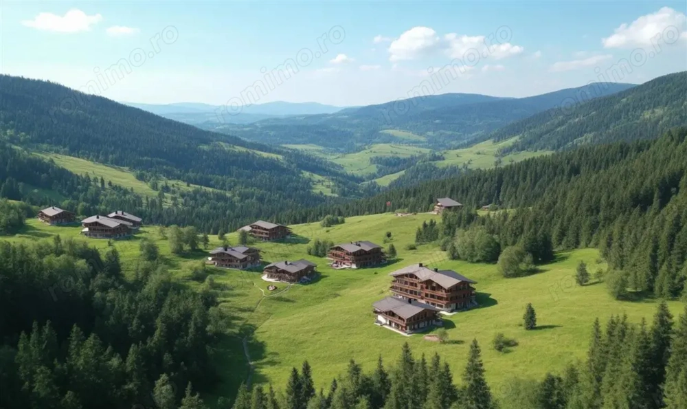 Teren intravilan , Ibanesti , Potrivit pentru Cabane A- frame